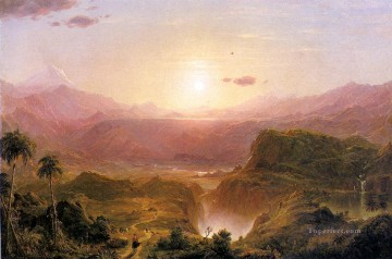 エクアドルのアンデス山脈の風景 ハドソン川のフレデリック・エドウィン教会の風景 Oil Paintings